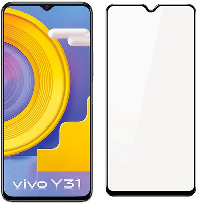 HQ Protection Edge To Edge Tempered Glass for Vivo Y31 2021, Vivo Y51 2020 | 11D Anti Scratch 9H Hardness Cover Friendly Anti Shatter Proof Full Edge Full Glue(Pack of 1)