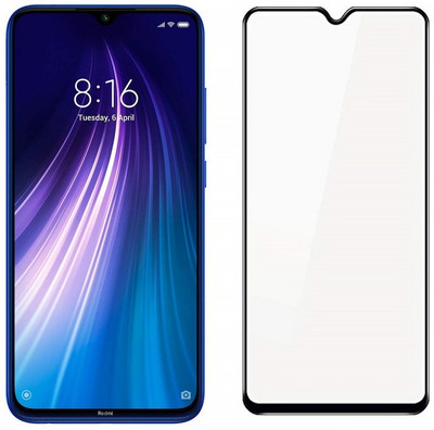 Msons Edge To Edge Tempered Glass for Mi Redmi NOTE 8 | 11D Anti Scratch 9H Hardness Cover Friendly Anti Shatter Proof Full Edge Full Glue(Pack of 1)
