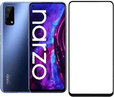 Msons Edge To Edge Tempered Glass for Realme Narzo 30 Pro | 11D Anti Scratch 9H Hardness Cover Friendly Anti Shatter Proof Full Edge Full Glue(Pack of 1)