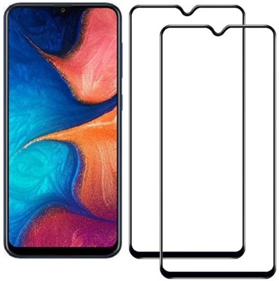MobiTracs Edge To Edge Tempered Glass for Samsung Galaxy A20 | 11D Anti Scratch 9H Hardness Cover Friendly Anti Shatter Proof Full Edge Full Glue(Pack of 2)