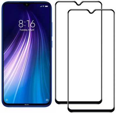 MobiTracs Edge To Edge Tempered Glass for Mi Redmi NOTE 8 | 11D Anti Scratch 9H Hardness Cover Friendly Anti Shatter Proof Full Edge Full Glue(Pack of 2)