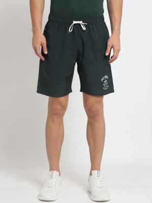 Perfkt-U Solid Men Green Sports Shorts