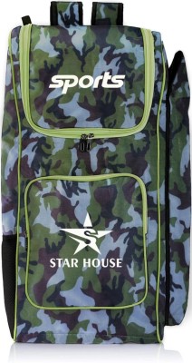 Star House CRICKET KIT BAG WITH HEAVY PADDED ONE SIDE BAT COMPARTMENT (ARMY PRINT)(Green, Kit Bag)