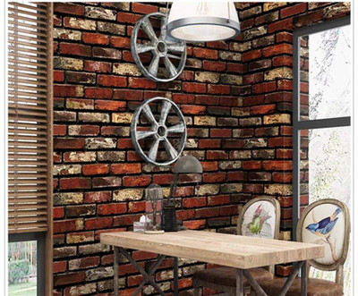 WolTop Vinyl Abstract Brown Wallpaper(L x W: 300 cm x 40 cm)