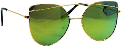 Els Oval Sunglasses(For Men & Women, Yellow, Green)