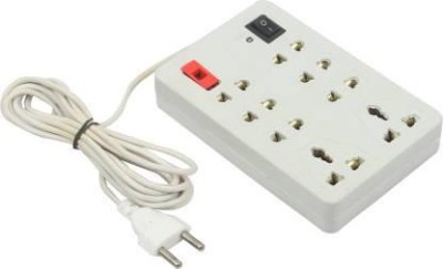 MOZZBY Extension Cord Board with wire - 8 Socket - 6 AMP 8 Socket Extension Boards WHITE 8  Socket Extension Boards(White, 2.5 m)