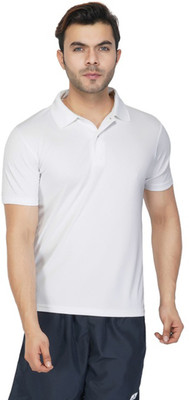 VECTOR X Solid Men Polo Neck White T-Shirt