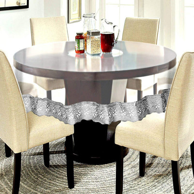 Shri Ganesh Handloom Solid 4 Seater Table Cover(Transparent, PVC)