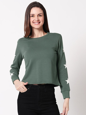 ZEYO Casual Full Sleeve Solid Women Green Top