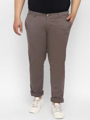 Urbano Plus Regular Fit Men Grey Trousers