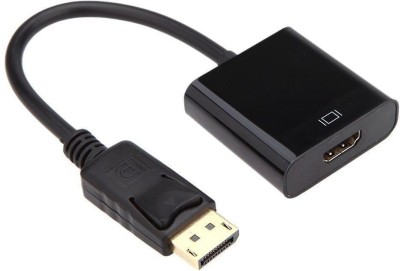 XBOLT TV-out Cable Display Port DP Male to HDMI Female Adapter Cable for Equipped 4K Ultra HD Monitors, Displays and HDTV's(Black, For Laptop)