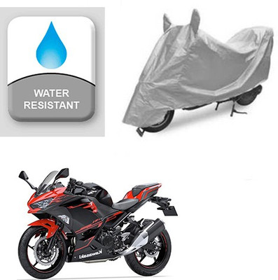 Atulit enterprises Two Wheeler Cover for Kawasaki(Ninja 250, Silver)