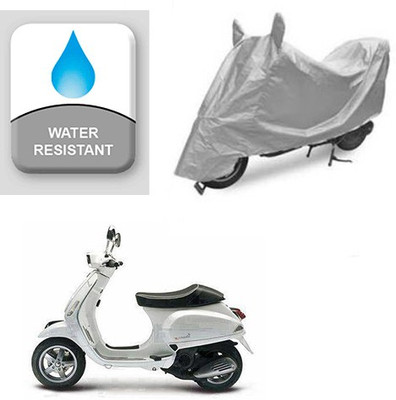 Atulit enterprises Two Wheeler Cover for Piaggio(Piaggio Vespa, Silver)