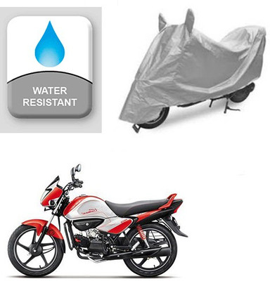 Feel heaven Waterproof Two Wheeler Cover for Hero(Splendor I Smart, Silver)