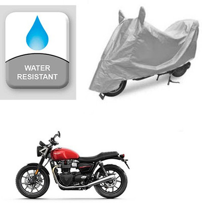 Atulit enterprises Two Wheeler Cover for Triumph(Twin spark, Silver)
