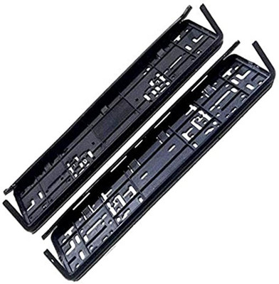 eshopglee Car Number Plate Frame / Holder / Cover / Standard Size for All Car / Set of Two / Solid Plastic (Front and Back) Car Number Plate(Plastic 50 cm  x  12 cm)