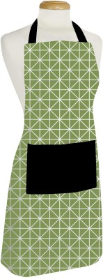 Feather Green Cotton Home Use Apron - Free Size(Multicolor, Single Piece)