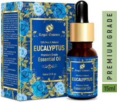 Regal Essence Eucalyptus Essential Oil for Cold & Cough, Joint Pains Pure, Cold Pressed, Unrefined. Essential Oil for Face, Nails, Hair, Skin. Therapeutic AAA+ Grade(15 ml)