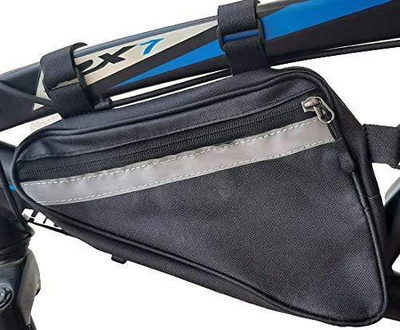 UDee Bicycle Bike Storage Bag Triangle Saddle Frame Strap-On Pouch for Cycling Bicycle Phone Holder