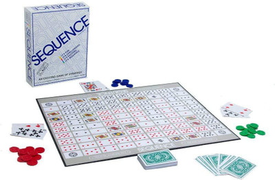 PEZYOX Extremely Jumbo Size Sequence Board Game for Kids & Adults with Playing Card and Chips Board Game Accessories