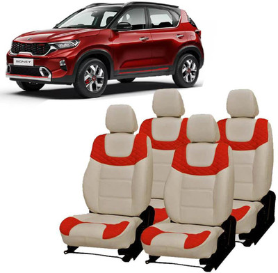 JMDi Leatherette Car Seat Cover For Kia Sonet(Detachable Head Rest, Mono Back Seat, Without Back Seat Arm Rest, 5 Seater, 2 Back Seat Head Rests)