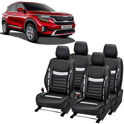 JMDi Leatherette Car Seat Cover For Kia Seltos(Detachable Head Rest, Mono Back Seat, Without Back Seat Arm Rest, 5 Seater, 2 Back Seat Head Rests)