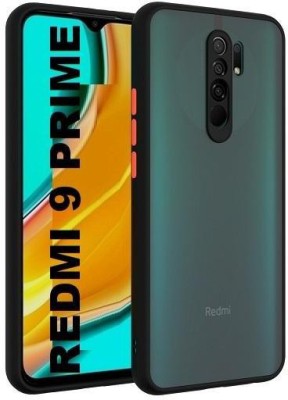 Coverskart Ultra Hybird Back Cover for Redmi 9 Prime, Smoke Translucent Shock Proof Smooth Rubberized Matte Hard Back Case Cover(Black, Camera Bump Protector, Pack of: 1)