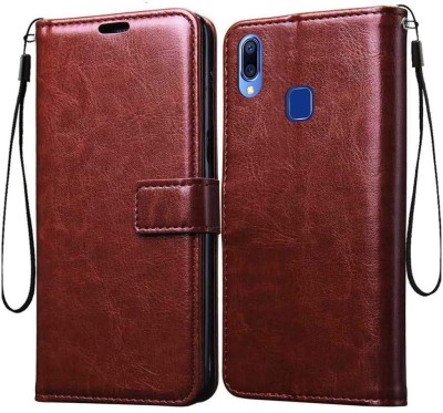 BINTAGE Flip Cover for Samsung Galaxy M10S /A20 / A30(Brown, Grip Case, Pack of: 1)