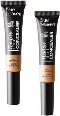 BLUE HEAVEN Flawless Liquid Concealer Each 16ml Pack of 2 Concealer(Caramel, 32 g)