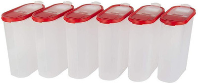 Cutting EDGE Plastic Utility Container  - 2.4 L(Pack of 6, Red)