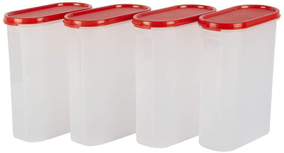 Cutting EDGE Plastic Utility Container  - 2400 ml(Pack of 4, Red)
