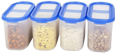 Cutting EDGE Plastic Utility Container  - 1200 ml(Pack of 4, Clear)