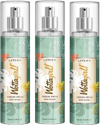 LAYER'R Tuscan Green Each 135ml Body Spray  -  For Women(405 ml, Pack of 3)