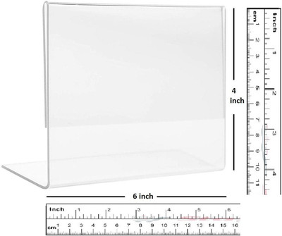 CPI 1 Compartments Acrylic A6 Size Acrylic Photo Frame Display Stand Letter Holder (Transparent) 1PC(Transparent)