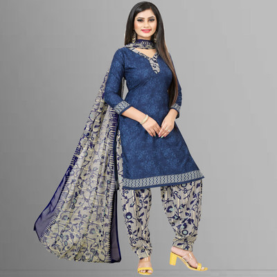 ANAND Crepe Printed Salwar Suit Material