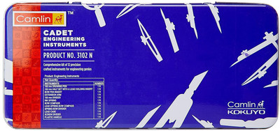 Camlin Kokuyo Cadet Engineering Instruments Geometry Box(Multicolor)