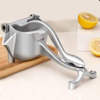 KHODIYAR STORE Aluminium Aluminium Manual Fruit Juicer Orange Juicer Heavy Duty Hand Press Metal Lime Juicer Hand juicer, juicer Instant, Orange juicer,Steel Handle Juicer | Manual Lemon Squeezer Juicer Hand Juicer(Silver)