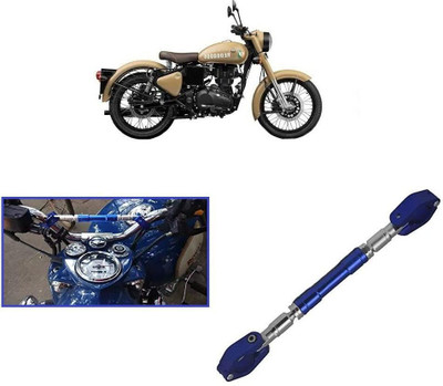 Qiisx Motorcycle Handlebar Cross Bar Blue for Royal Enfield Classic 350 Handle Bar(Blue)