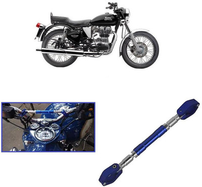 Qiisx Motorcycle Handlebar Cross Bar Blue for Bullet 350 Handle Bar(Blue, Silver)