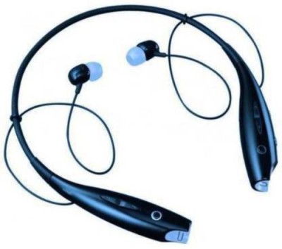 GUGGU EHE_696L HBS 730 Neck Band Wireless Bluetooth Headset Bluetooth Headset(Black, In the Ear)