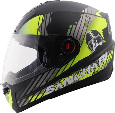 Steelbird SBA-1 Sanchari Full Face ISI Certified Helmet Fitted Clear Visor Motorbike Helmet