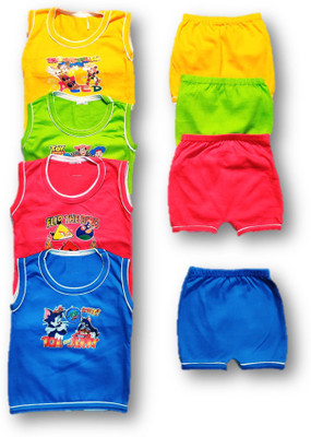 Jimmy Jammy Baby Boys & Baby Girls Tom & Jerry Casual T-shirt Shorts(Multicolor)