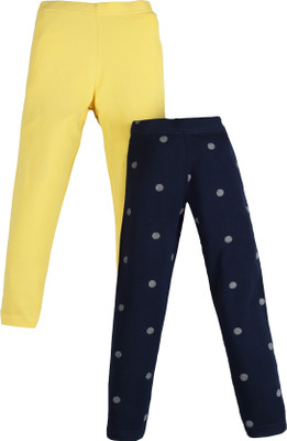 Plum Tree Legging For Girls(Yellow Pack of 2)