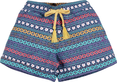 Plum Tree Short For Girls Casual Printed Pure Cotton(Multicolor, Pack of 1)