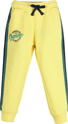 Plum Tree Track Pant For Boys(Yellow, Pack of 1)