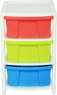 AVAIKSA Utensil Kitchen Rack Plastic Multipurpose Use 3 Layer Standard Size ( Multicolor ) Drawer