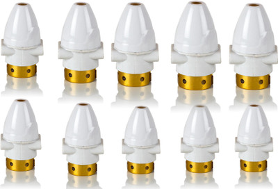 HI-PLASST White Multi Pendant Holder (Pack of 10) Plastic Light Socket(Pack of 10)