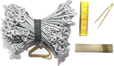 Antiquity Survey Chain 20 meter With Pack of 5 With Deluxe Quality Height Gauge