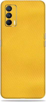 OggyBaba realmex7, realme x7 Mobile Skin(3D Lemon Yellow Carbon Fibre)
