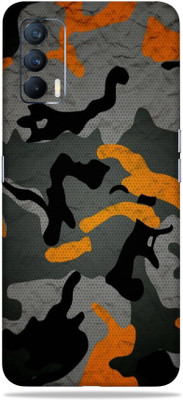 Satisfactory realme x7, realmex7 Mobile Skin(Military Orange Camouflage With Matte Finish)